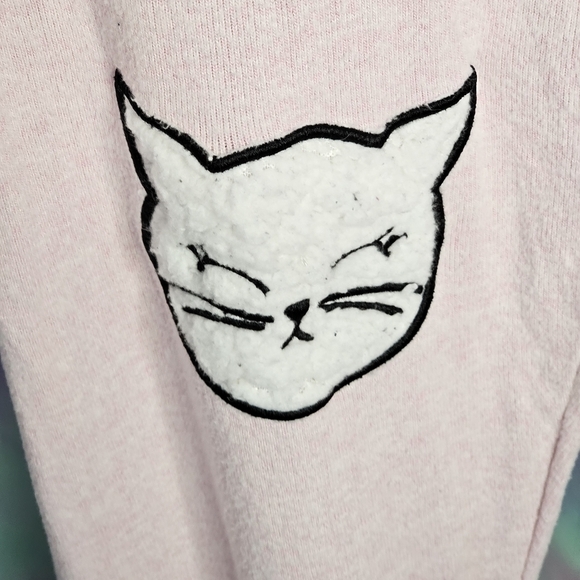 Bluenotes Women's Pink Lounge Sleep Pants Cat Knee Patches Size XL - Picture 8 of 13
